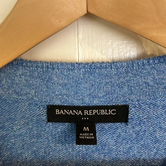 Banana Republic Blue Vneck Sweater - Picture 3 of 8